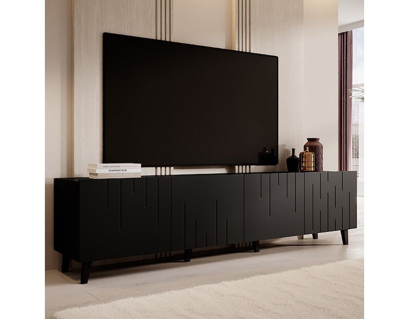 BARI 200 4D CAMA MEBLE Тумба ТВ чорний