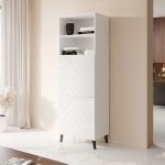 ABETO CAMA MEBLE Стеллаж 60 белый/белый глянец