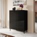 ABETO CAMA MEBLE Комод 100 черный/черный глянец