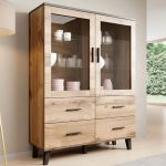 LOTTA CAMA MEBLE Вітрина 120 2D4S дуб Вотан
