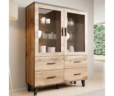 LOTTA CAMA MEBLE Витрина 120 2D4S дуб Вотан LOTTA CAMA MEBLE Витрина 120 2D4S дуб Вотан