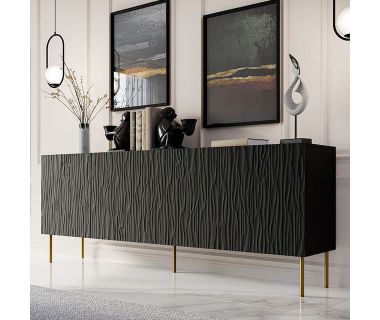 JUNGLE 190 CAMA MEBLE Комод чорний JUNGLE 190 CAMA MEBLE Комод чорний