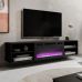 POLO 180 EF CAMA MEBLE Тумба ТВ черный с черным электрокамином