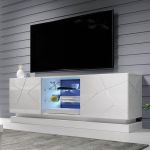 QIU 160 CAMA MEBLE Тумба ТВ белый лоск