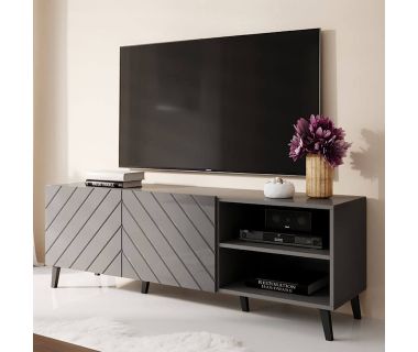 ABETO 150 CAMA MEBLE Тумба ТВ графит/графит глянец