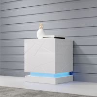 QIU CAMA MEBLE Тумба приліжкова (2 шт.) білий глянець