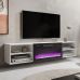 POLO 180 EF CAMA MEBLE Тумба ТВ білий з чорним електрокаміном