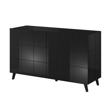 REJA CAMA MEBLE Тумба 2D чорний глянець