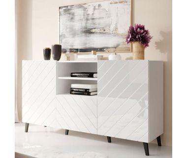 ABETO CAMA MEBLE Комод белый/белый глянец