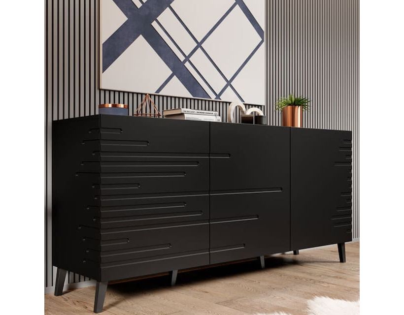 NOVA CAMA MEBLE Комод чорний