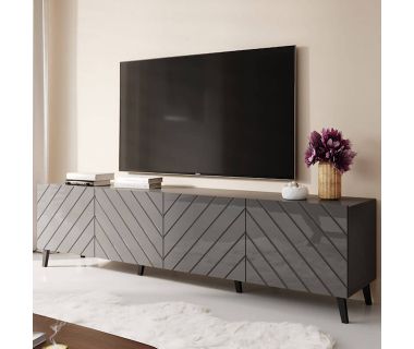ABETO 200 CAMA MEBLE Тумба ТВ графит/графит глянец