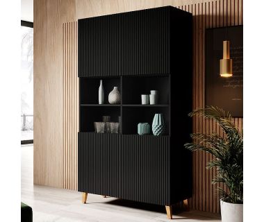 PAFOS CAMA MEBLE Стеллаж 100 4D черный