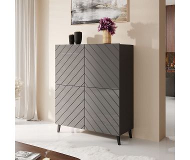 ABETO CAMA MEBLE Комод 100 графит/графит глянец ABETO CAMA MEBLE Комод 100 графит/графит глянец