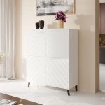 ABETO CAMA MEBLE Комод 100 белый/белый глянец