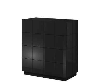 REJA CAMA MEBLE Комод 4S черный глянец