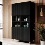 PAFOS CAMA MEBLE Стеллаж 100 4D черный