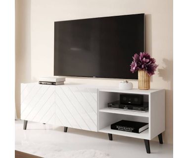 ABETO 150 CAMA MEBLE Тумба ТВ белый/белый глянец