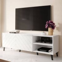 ABETO 150 CAMA MEBLE Тумба ТВ білий/білий глянець