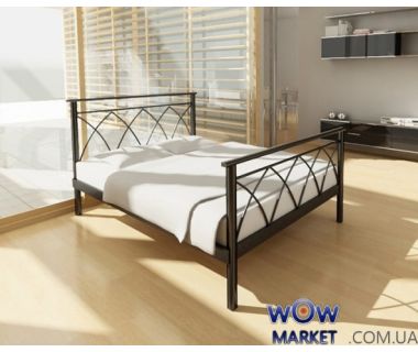 Ліжко металеве Діана з ізножьем 200(190)x140(120)см Метакам