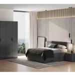 Комплект спальні Домініка 3Дв Шафа 3Дв Ліжко 1,6 з ящиками Тумба 2Шх 2шт Комод 4Шх Дзеркало MiroMark