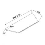 Стільниця для кухні скошена з двох сторін 28 мм MiroMark