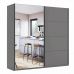 Шафа-купе Домініка Графіт матовий з дзеркалом MiroMark