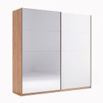 Шкаф-купе Ники Глянец Белый Зеркало MiroMark