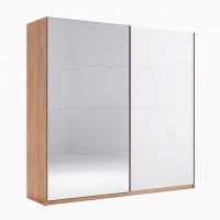 Шкаф-купе Ники Глянец Белый Зеркало MiroMark