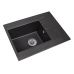 Кухонная мойка из искусственного камня BODRUM 650 black shine