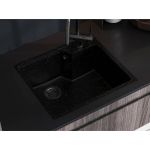 Кухонная мойка из искусственного камня LISA black shine