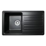 Кухонна мийка із штучного каменю VERSAL black shine