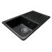 Кухонна мийка із штучного каменю VERSAL black shine