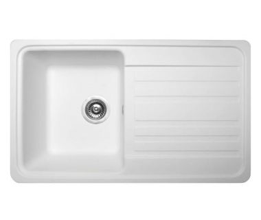 Кухонна мийка зі штучного каменю VERSAL white