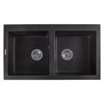 Кухонна мийка зі штучного каменю WESTEROS black shine