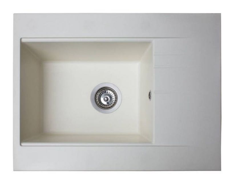 Кухонна мийка зі штучного каменю BODRUM 650 white
