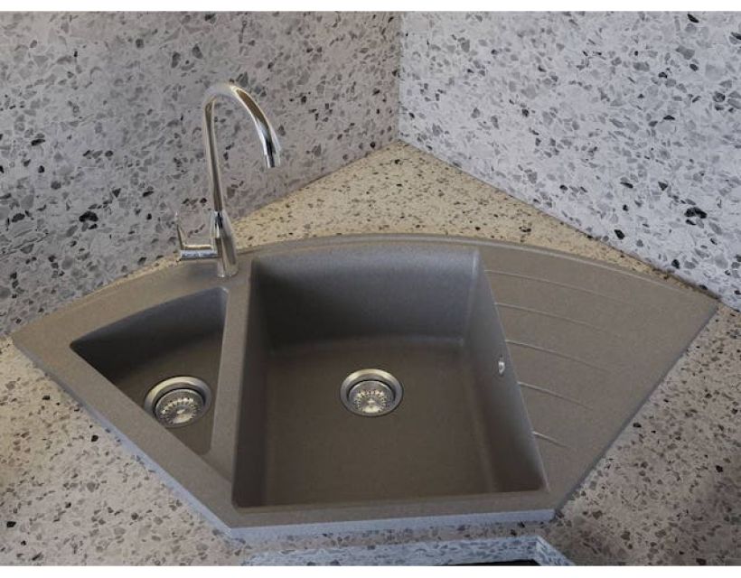 Кухонна мийка із штучного каменю EUROPE gray