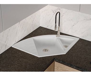 Кухонна мийка із штучного каменю EUROPE white