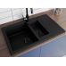 Кухонна мийка зі штучного каменю LAPAS black shine