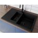 Кухонна мийка зі штучного каменю LAPAS black shine