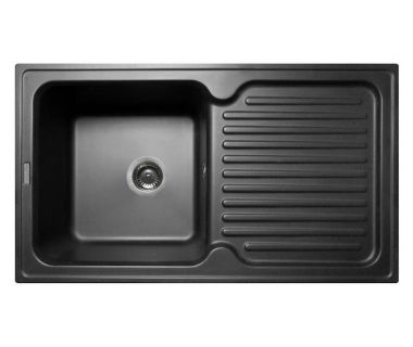 Кухонна мийка зі штучного каменю ORLEAN black shine