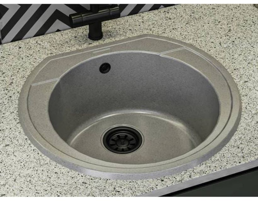 Кухонна мийка із штучного каменю TULUZA gray
