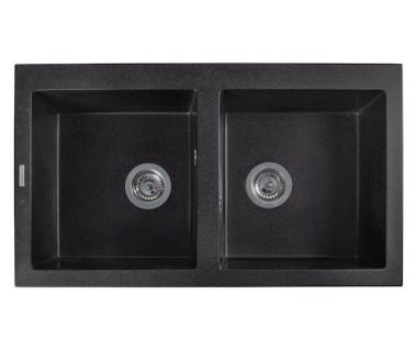 Кухонна мийка зі штучного каменю WESTEROS black shine