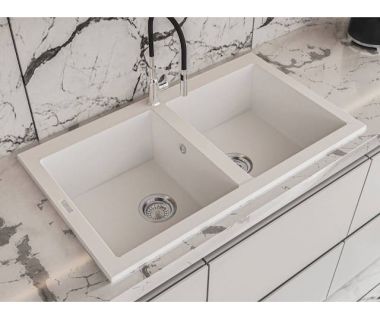 Кухонна мийка зі штучного каменю WESTEROS white