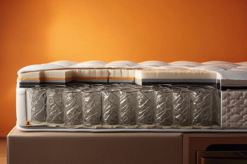 Ортопедический матрас pocket spring 160x200 - структура блока независимых пружин с комфортными слоями